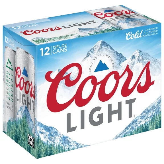 Coors Light 12 pack cans