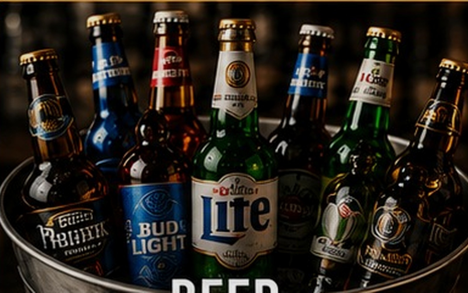 Cold beer cases and packs